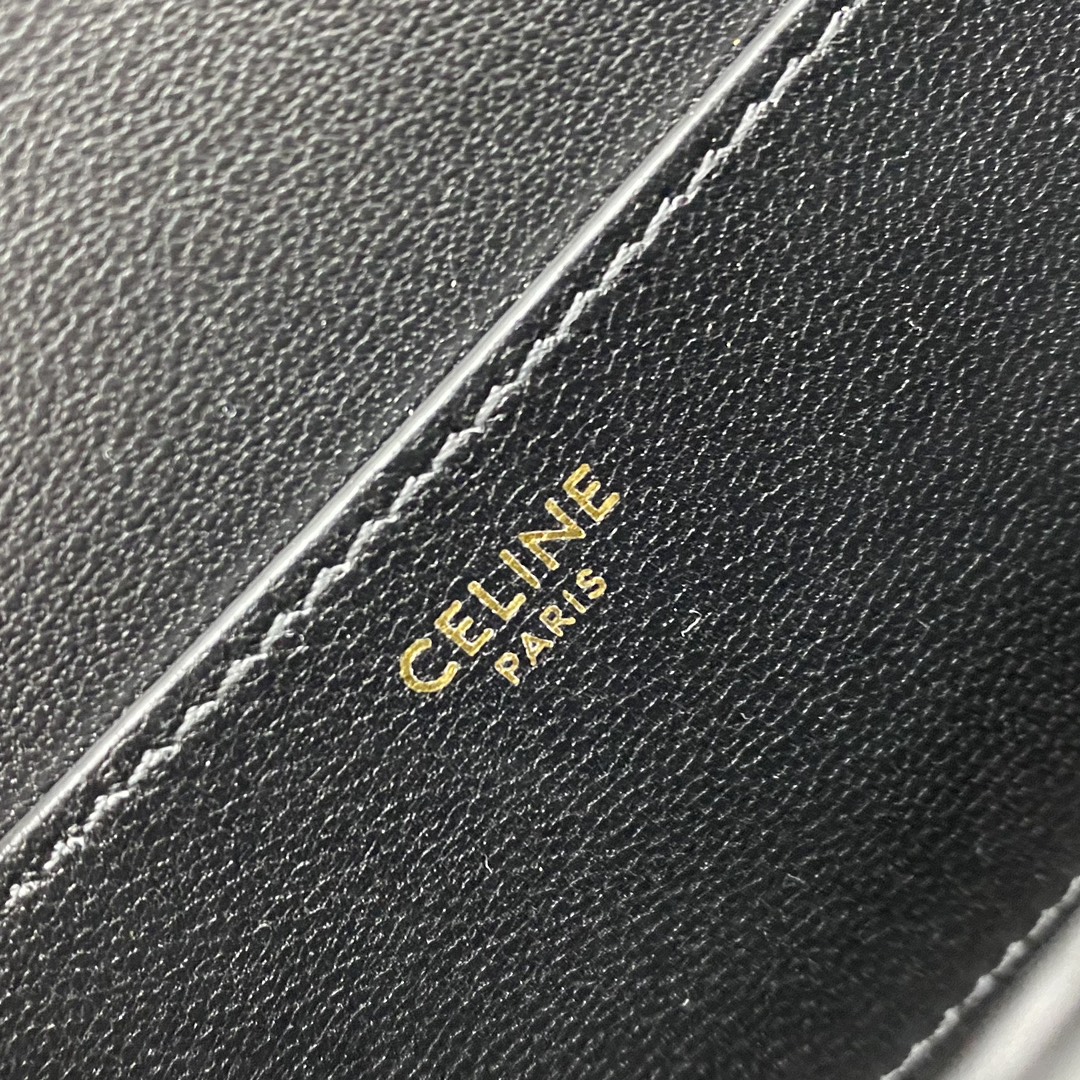 Celine Clutch On Strap Tabou In Smooth Calfskin Black 101593